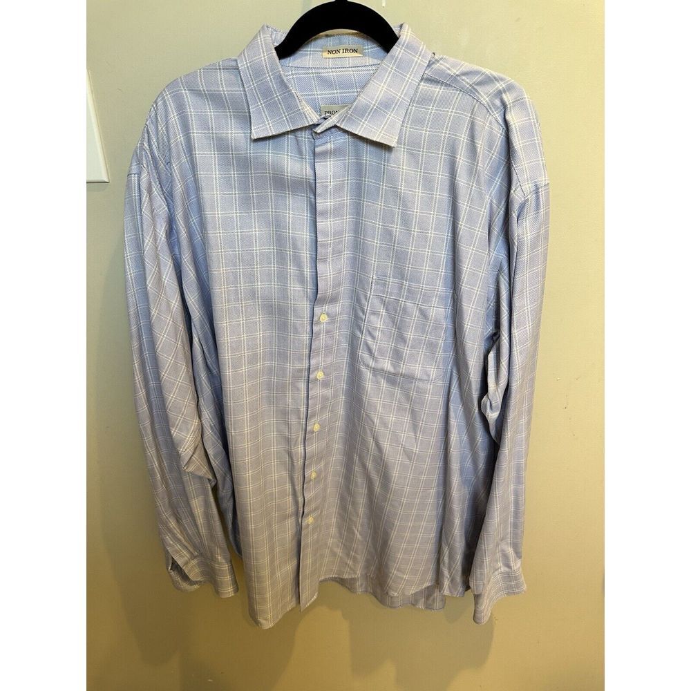 BLUE PRONTO UOMO Long Sleeve Button Down Shirt Size 2XLT